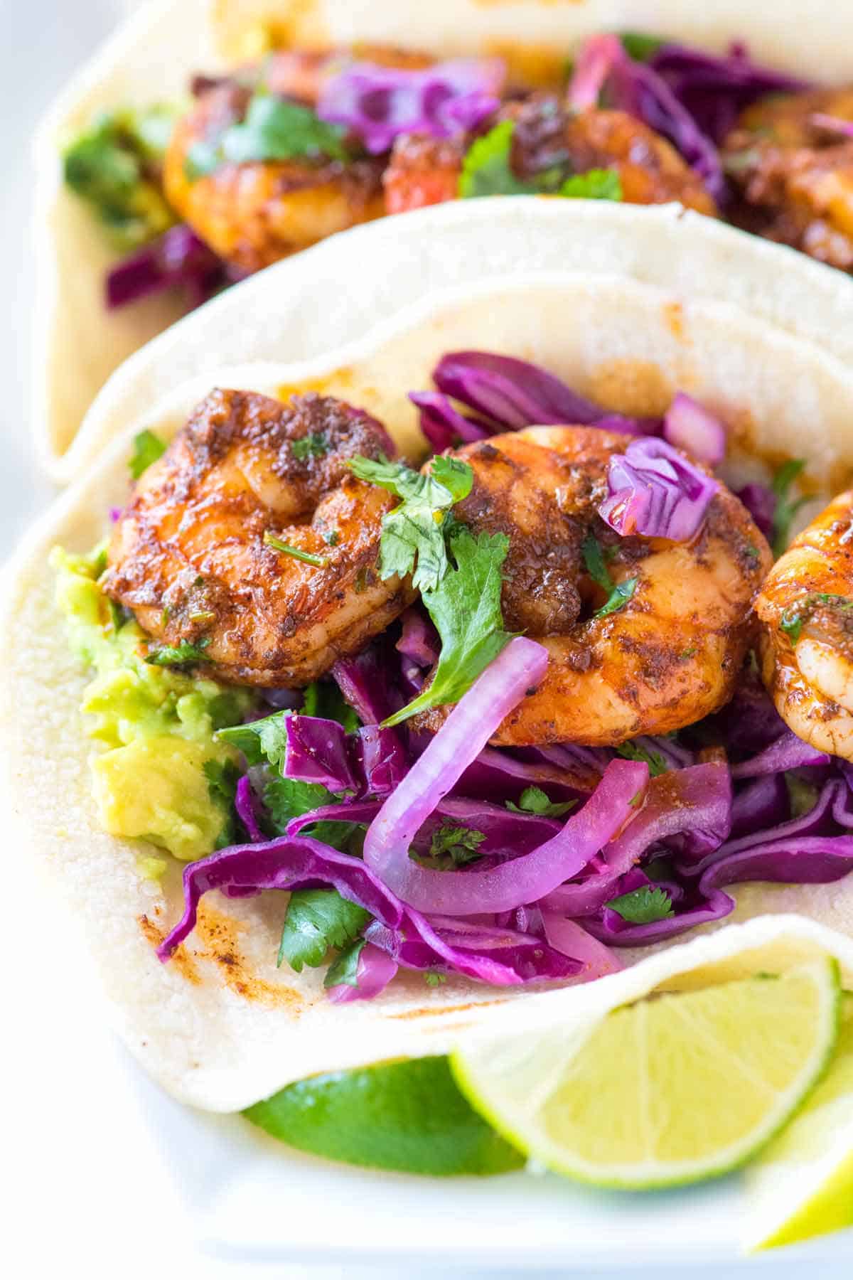 Chile Shrimp Tacos with Slaw Recipe
