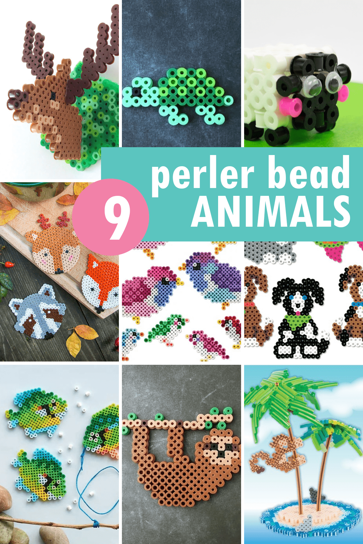 PERLER BEAD ANIMALS– Easy, free animal...